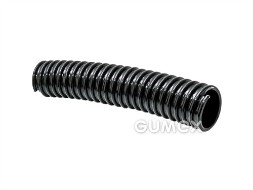 Chránička na káblové rozvody plastová XF, 12/16,5mm, IP65, PVC s PVC špirálou, -5°C/+60°C, čierna